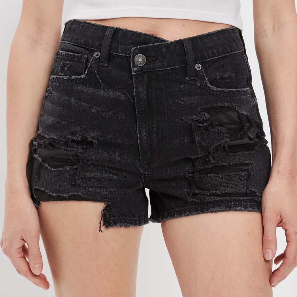 American eagle mom short crossover Black Denim Shorts